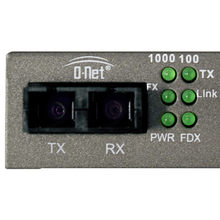 Load image into Gallery viewer, D-NET Ethernet Media Converter, Single Mode LX Fiber, 10/100/1000 Base-T (550 Meters), (DN-10000-M)