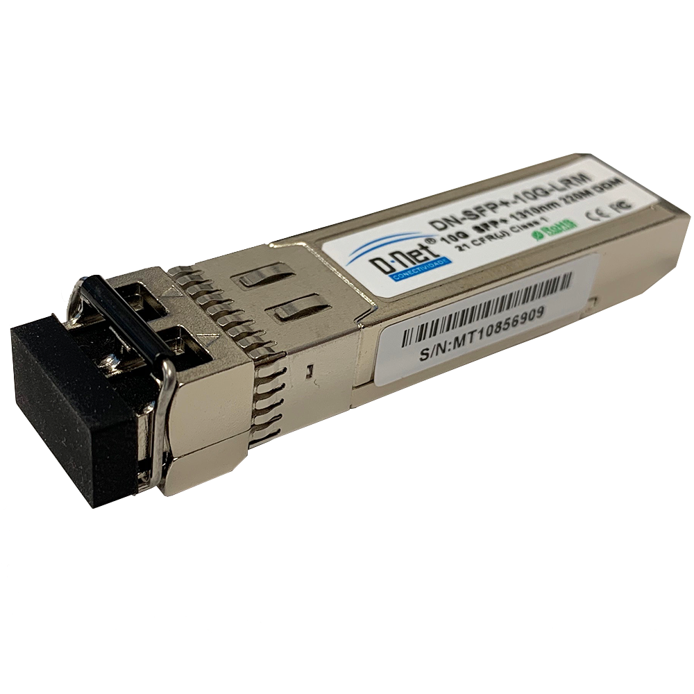 Transceiver de módulo SFP+ D-NET 10 Gigabit, conector de fibra LC, multimodo, 220 metros (721 pés), (DN-SFP+10G-LRM)