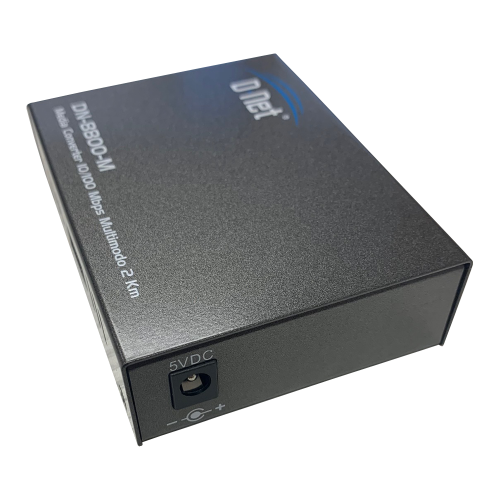 D-NET Conversor de Mídia Ethernet, Fibra LX multimodo, 10/100/1000 Base-T (2 km), (DN-8800-M)