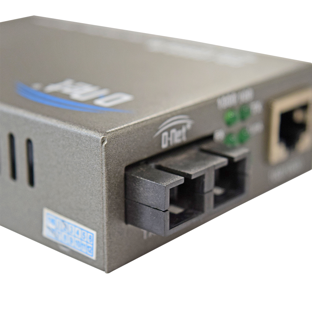 D-NET Conversor de mídia Ethernet, Fibra LX de Monomodo, 10/100/1000 Base-T (20 Km), (DN-10000-S20)