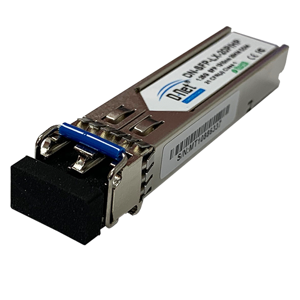 Módulo SFP Gigabit D-NET, conector de fibra LC, monomodo, Mini-GBIC, até 120 quilômetros, (DN-SFP-LX)
                                