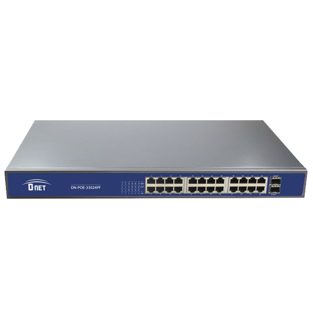 Switch de rede D-NET 24 Portas PoE +2 Portas SFP, Comutador, PoE (DN-POE-33024PF)