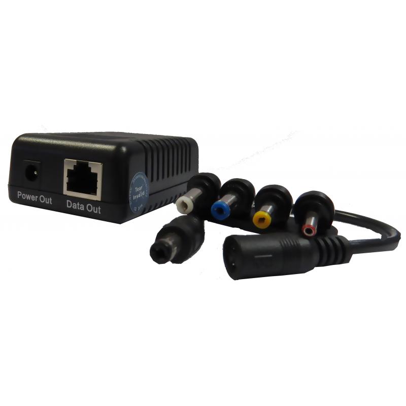 O adaptador splitter PoE ativo Ethernet D-NET 10/100Mbps PoE Com saída de 5V, 9V ou 12V (DN-SPLITTER-POE)