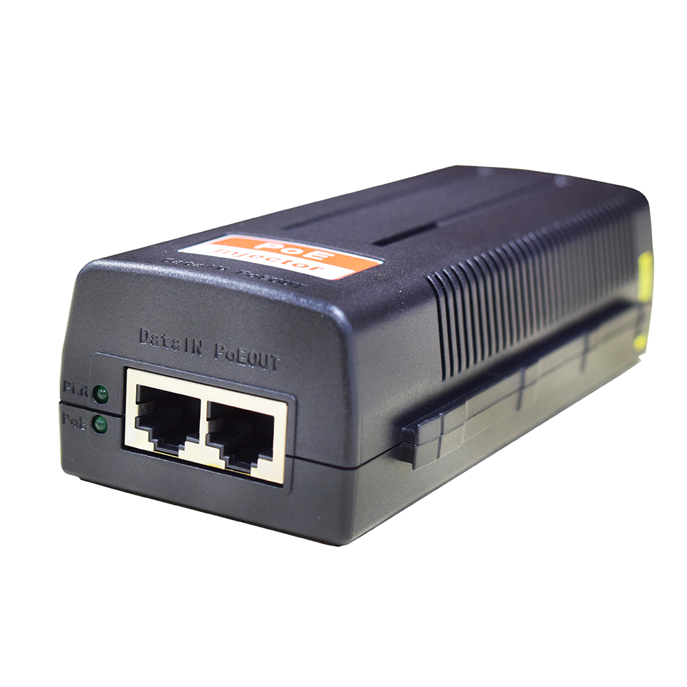 D-NET Power Over Ethernet (PoE) Injector, Powers Devices up to 100 M (328 Ft.), 30 Watts (DN-POE-1001-30W)