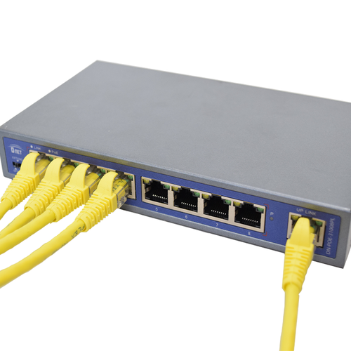 D-NET 8 PoE Port +1 UPLink Port Network Switch, Commutator, PoE (DN-POE-31008PL)