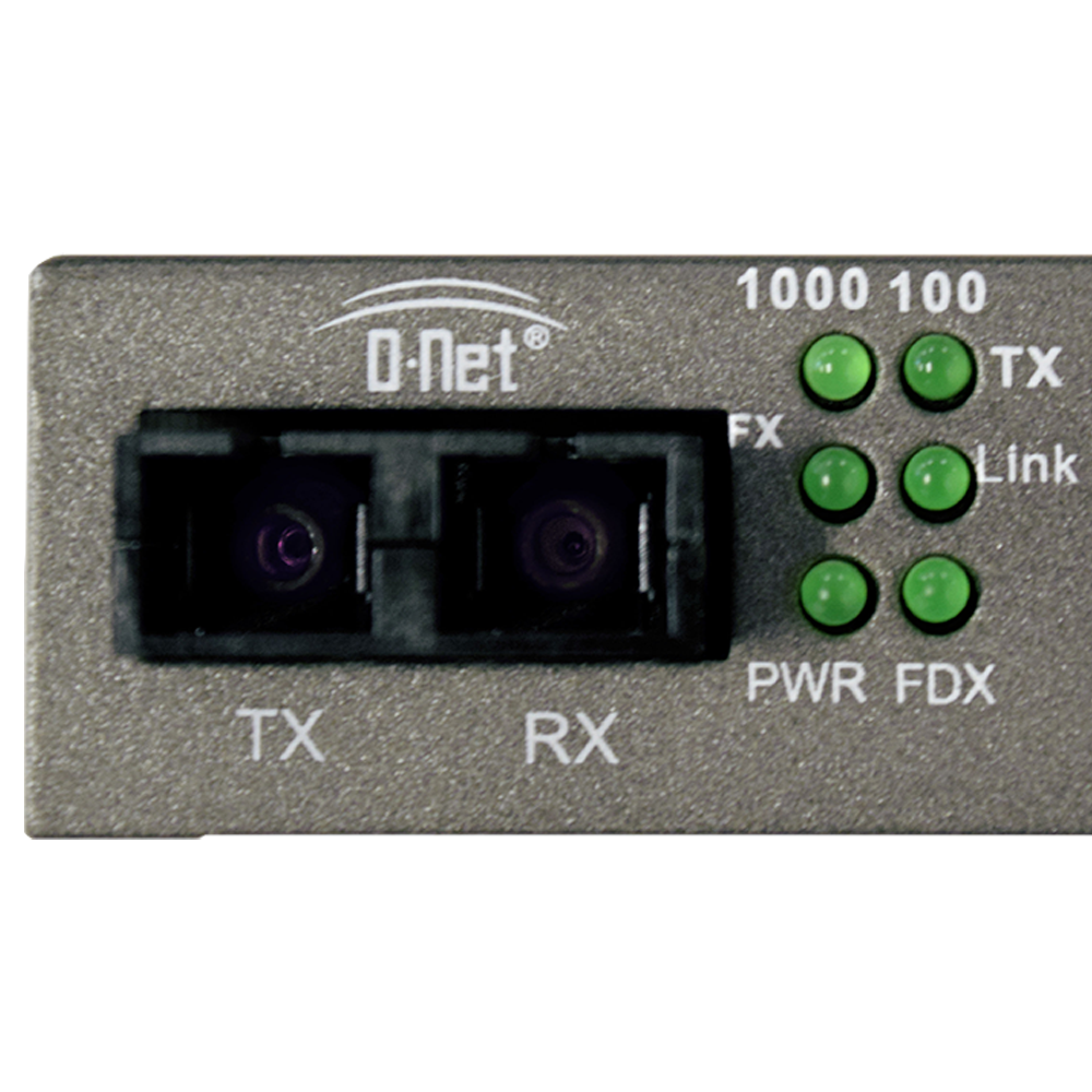 D-NET Ethernet Media Converter, Single Mode LX Fiber, 10/100/1000 Base-T (550 Meters), (DN-10000-M)
