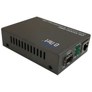 D-NET Ethernet Media Converter, Multimode Dual LC Fiber, SFP Module to 10/100/1000 Base-T (550m), (DN-10000-GBIC)