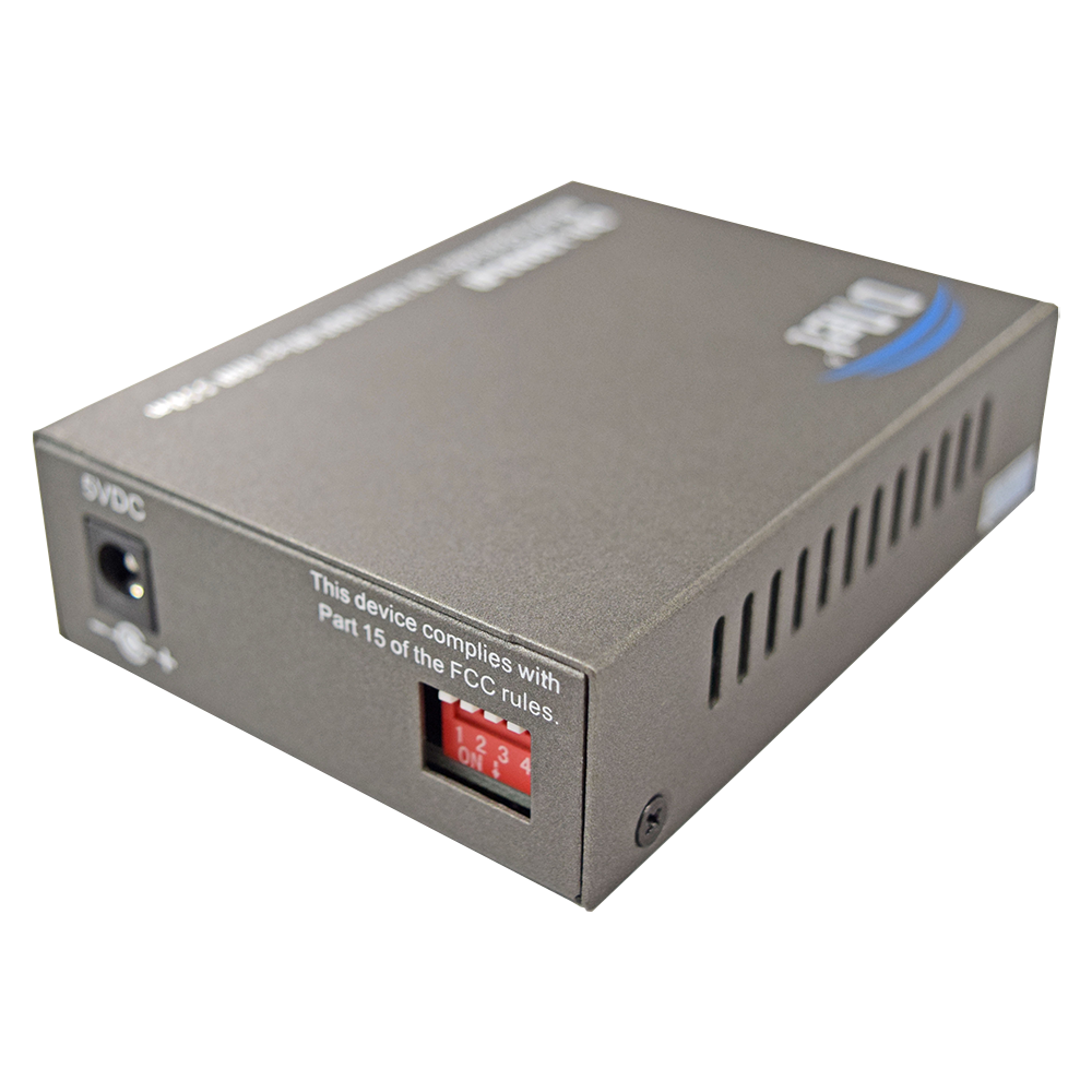 D-NET Ethernet Media Converter, Single Mode LX Fiber, 10/100/1000 Base-T (550 Meters), (DN-10000-M)