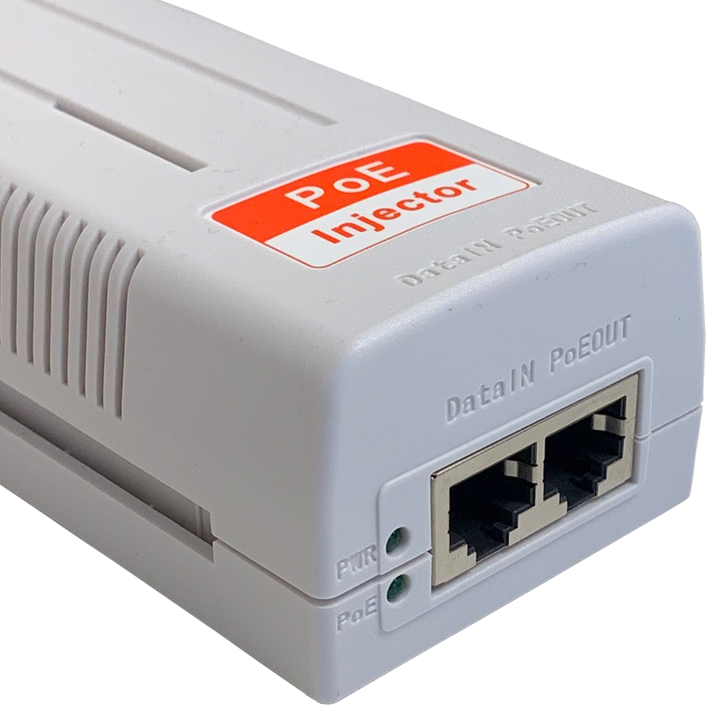 D-NET Power Over Ethernet (PoE) Injector, Powers Devices up to 100 M (328 Ft.), 60 Watts (DN-POE-1001-60W)