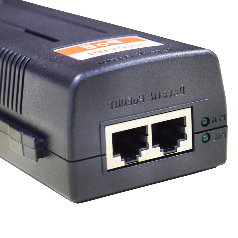 D-NET Power Over Ethernet (PoE) Injector, Powers Devices up to 100 M (328 Ft.), 30 Watts (DN-POE-1001-30W)