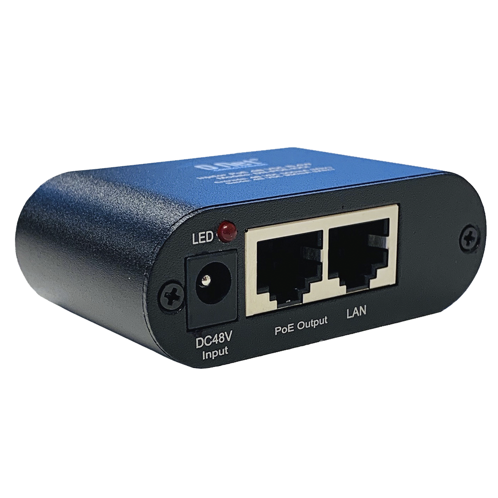 D-NET Power Over Ethernet (PoE) Injector, Powers Devices up to 100 M (328 Ft.), 15.4 Watts (DN-POE-1001)