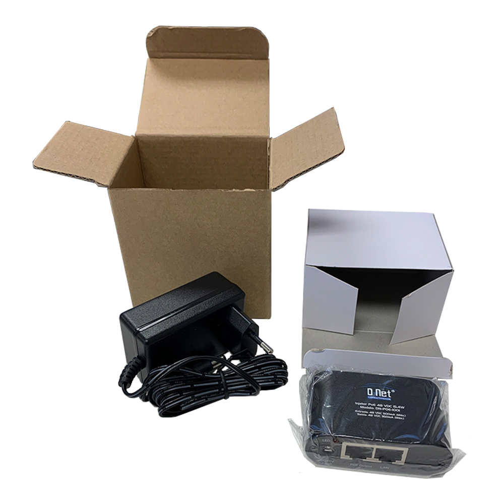 D-NET Power Over Ethernet (PoE) Injector, Powers Devices up to 100 M (328 Ft.), 15.4 Watts (DN-POE-1001)