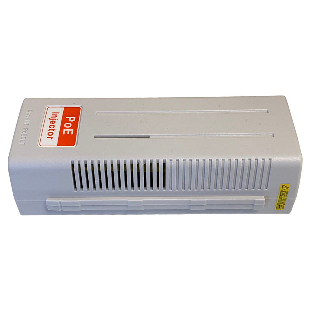 D-NET Power Over Ethernet (PoE) Injector, Powers Devices up to 100 M (328 Ft.), 60 Watts (DN-POE-1001-60W)