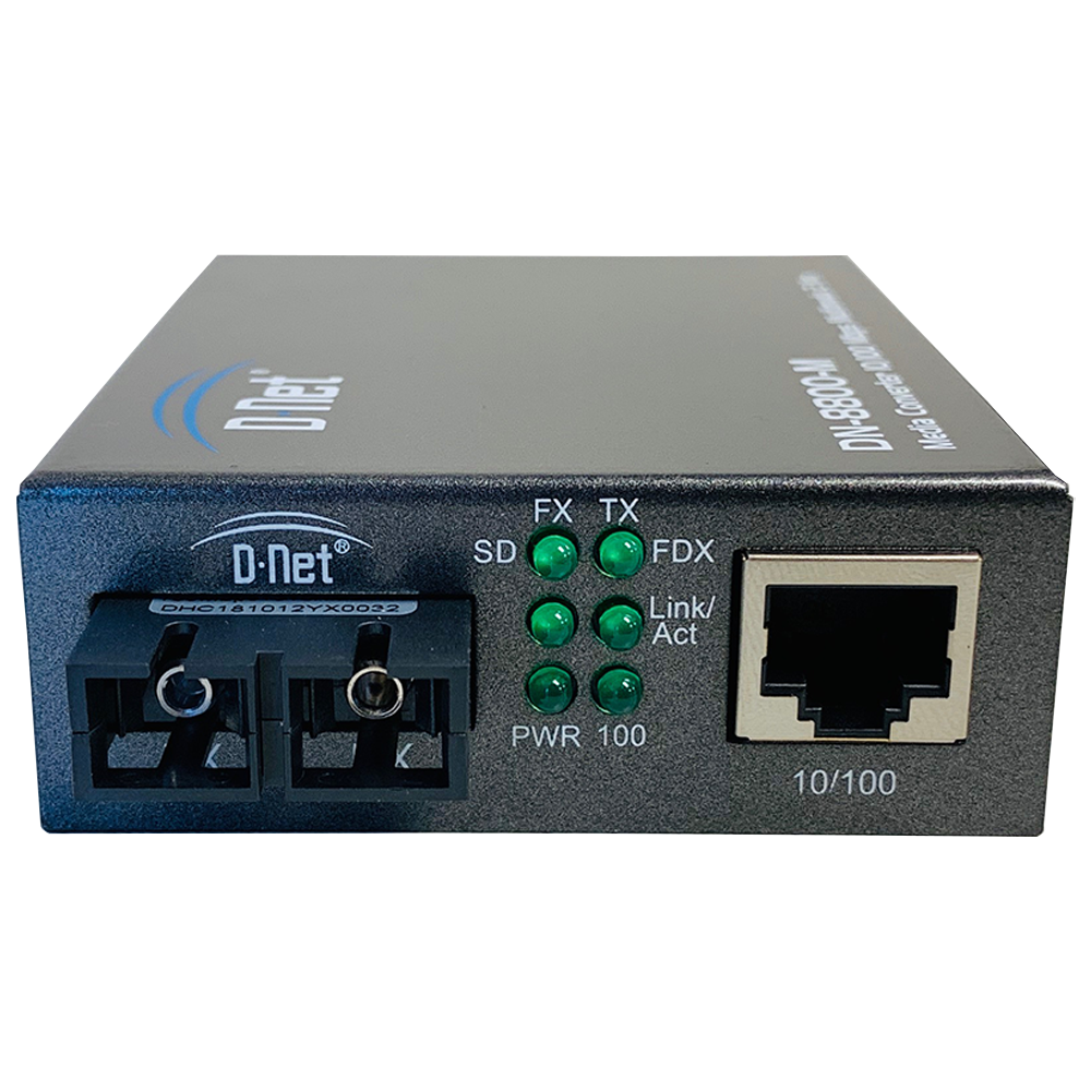 D-NET Ethernet Media Converter, Multi Mode LX Fiber, 10/100/1000 Base-T (2 Kilometers), (DN-8800-M)