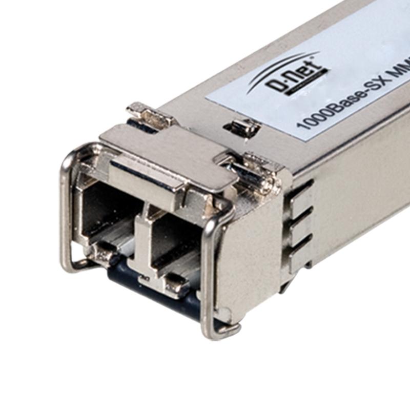 D-NET Gigabit SFP Module, LC Fiber Connector, Multi-Mode, Mini-GBIC, Up to 550 Meters (1800 ft.), (DN-SFP-SX)