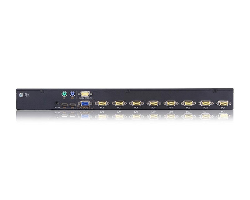 D-NET 8-Port USB/PS2 Rack Mount KVM Switch, VGA & USB Connection (DN-KVM-1708)